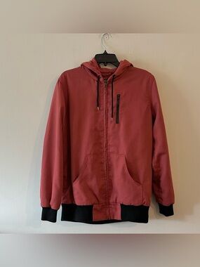 Coalatree Workwear The Cash Work Jacket Red Fleece Lined M Utility